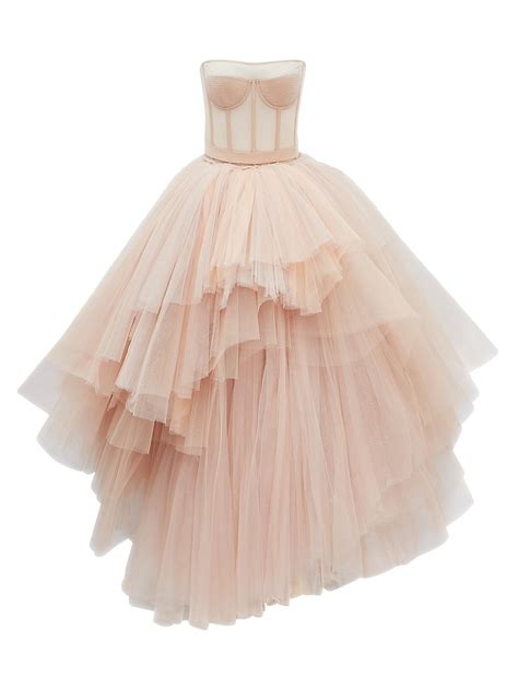 alexander mcqueen tulle|Alexander McQueen Strapless Corset Tulle Gown .